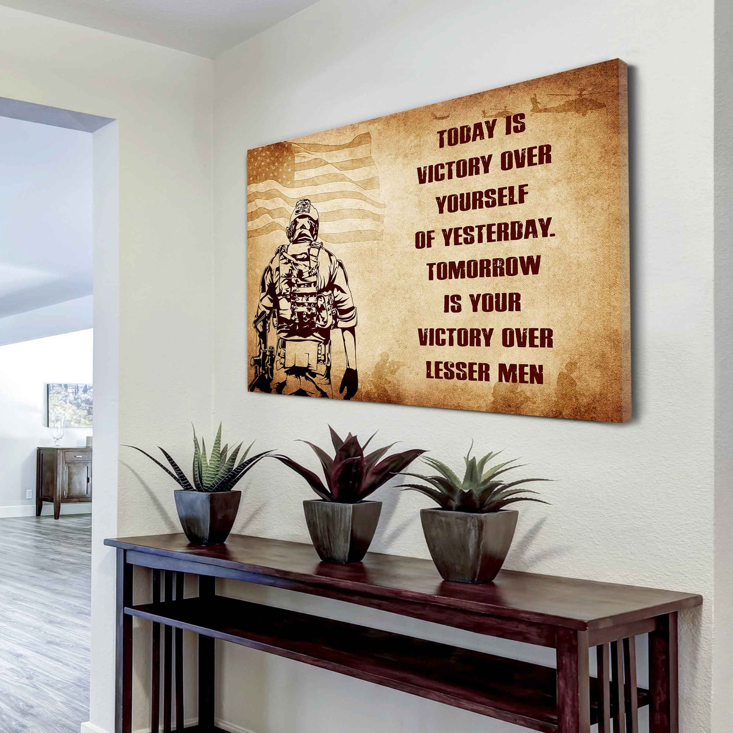 DRB Poster Canvas Today Is Victory Over Yourself Of Yesterday Best Gift With Motivation Quotes