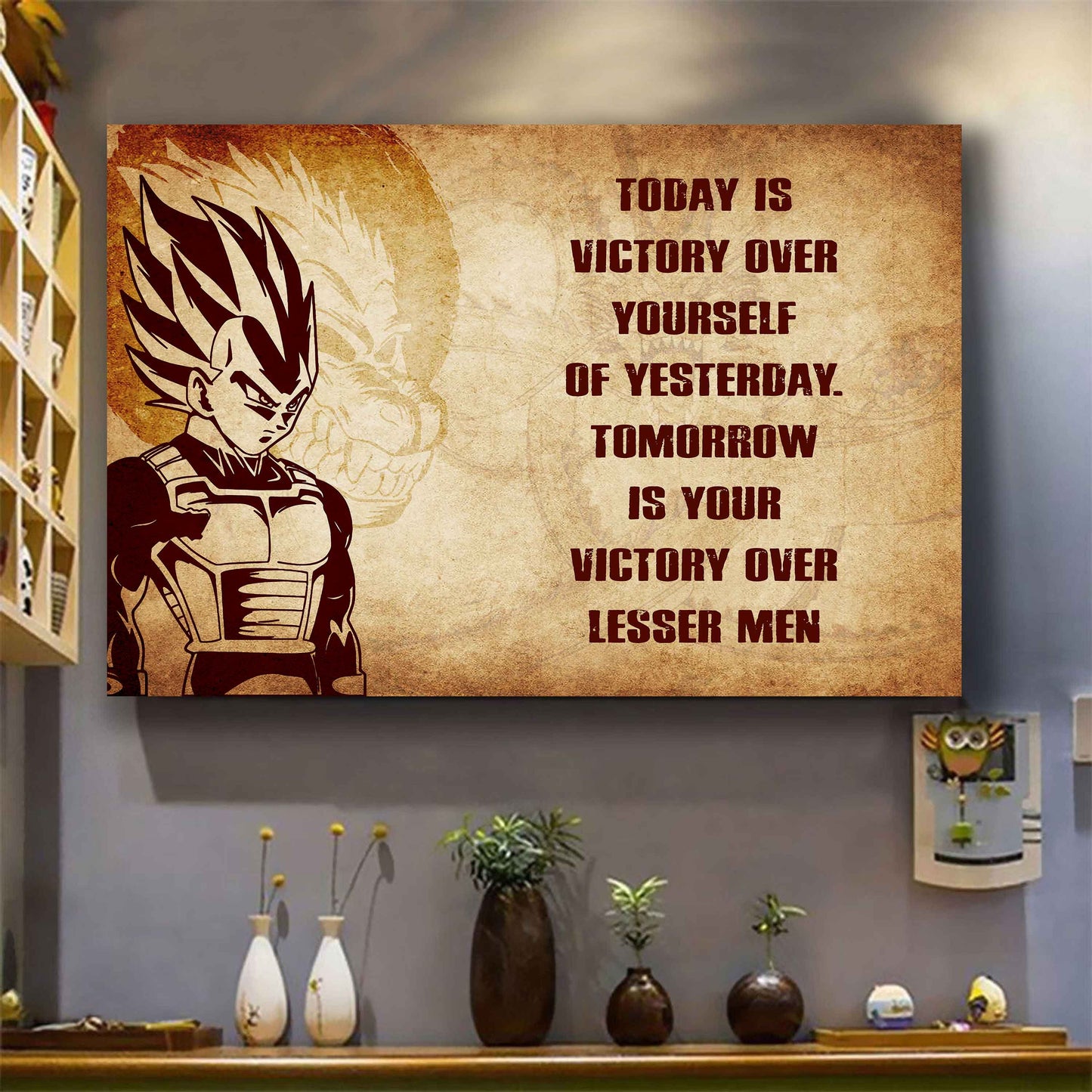 DRB Poster Canvas Today Is Victory Over Yourself Of Yesterday Best Gift With Motivation Quotes