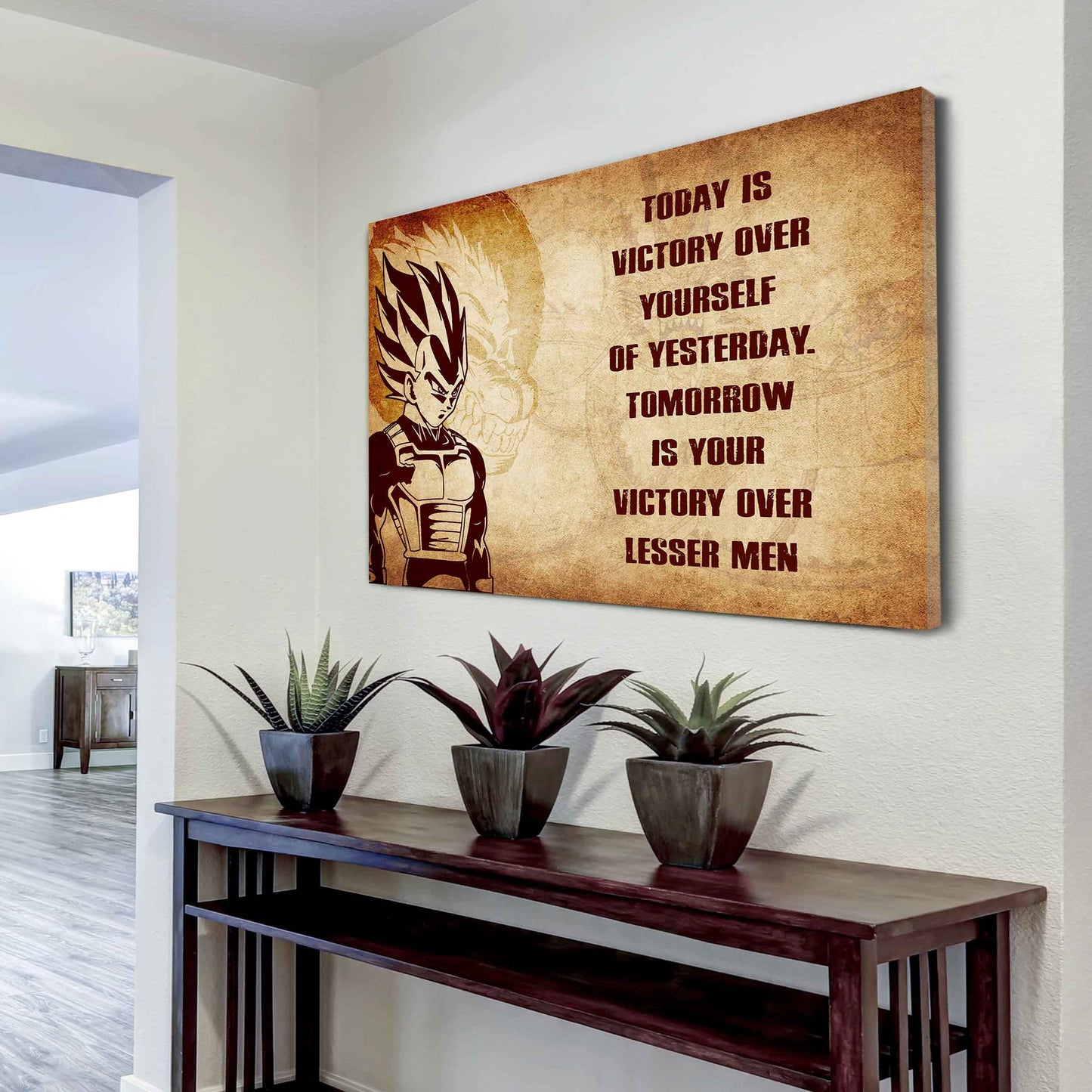 Samurai Poster Canvas Today Is Victory Over Yourself Of Yesterday Best Gift With Motivation Quotes