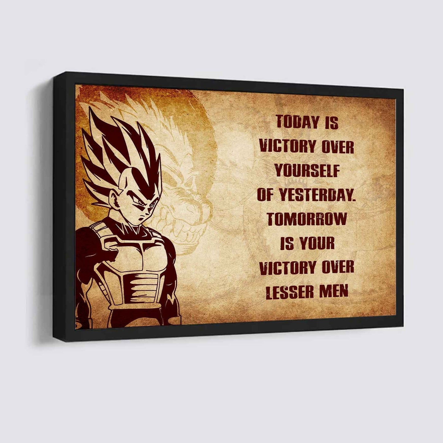 Samurai Poster Canvas Today Is Victory Over Yourself Of Yesterday Best Gift With Motivation Quotes