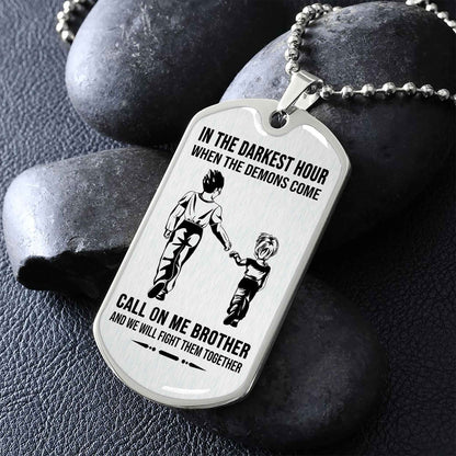 GH and GT Military Chain Silver Plated 18K Gold Plated Brother Forver Call On Me Brother And We Will Fight Them Together