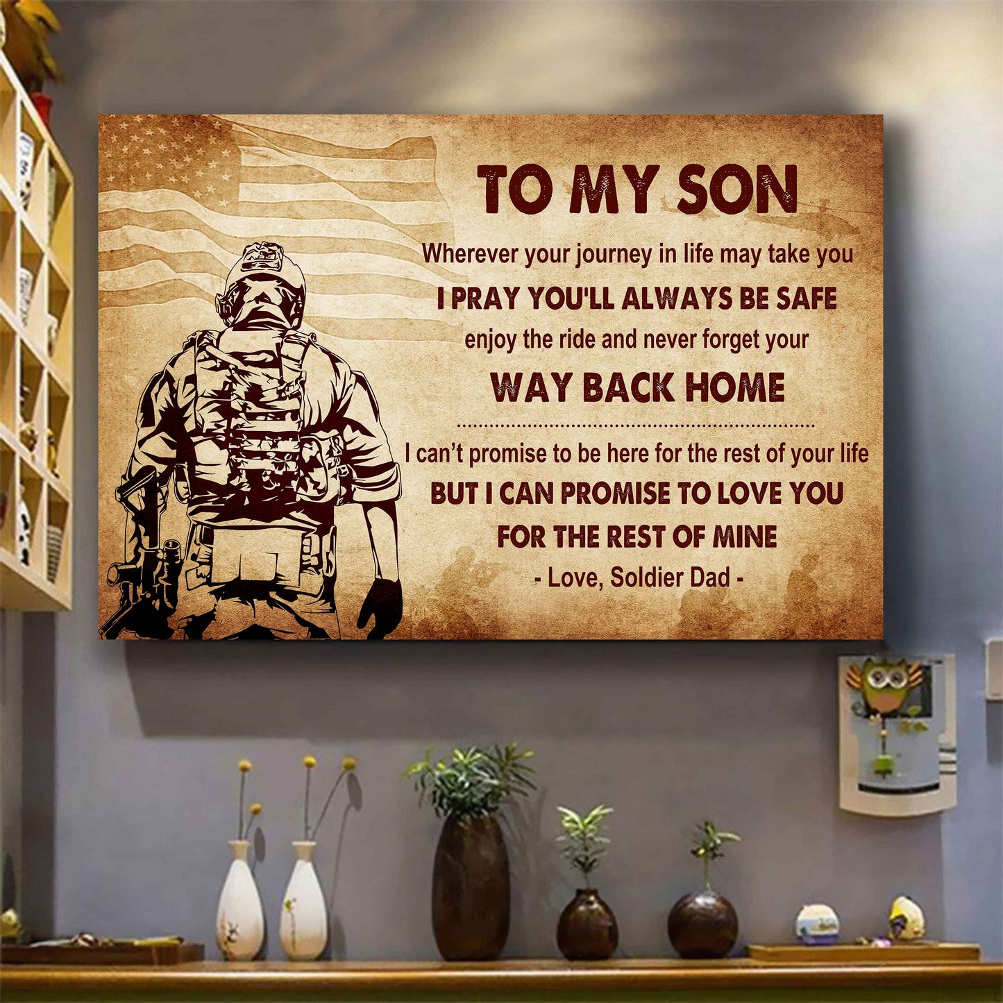 Samurai Poster Canvas Your Way Back Home From Dad To Son Gift For Your Son