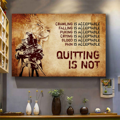 Samurai Poster Canvas Quiting Is Not Best Gifts Motivation Quotes