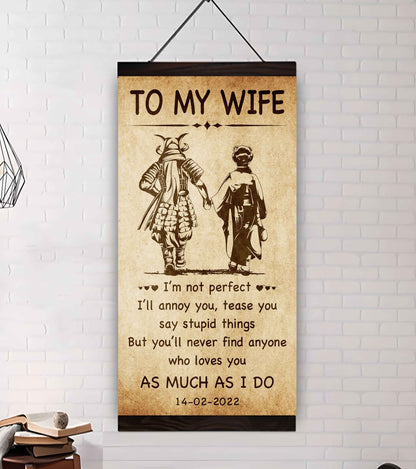 Family Poster Canvas To My Wife - I Am Not Perfect