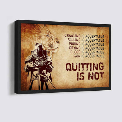 Samurai Poster Canvas Quiting Is Not Best Gifts Motivation Quotes