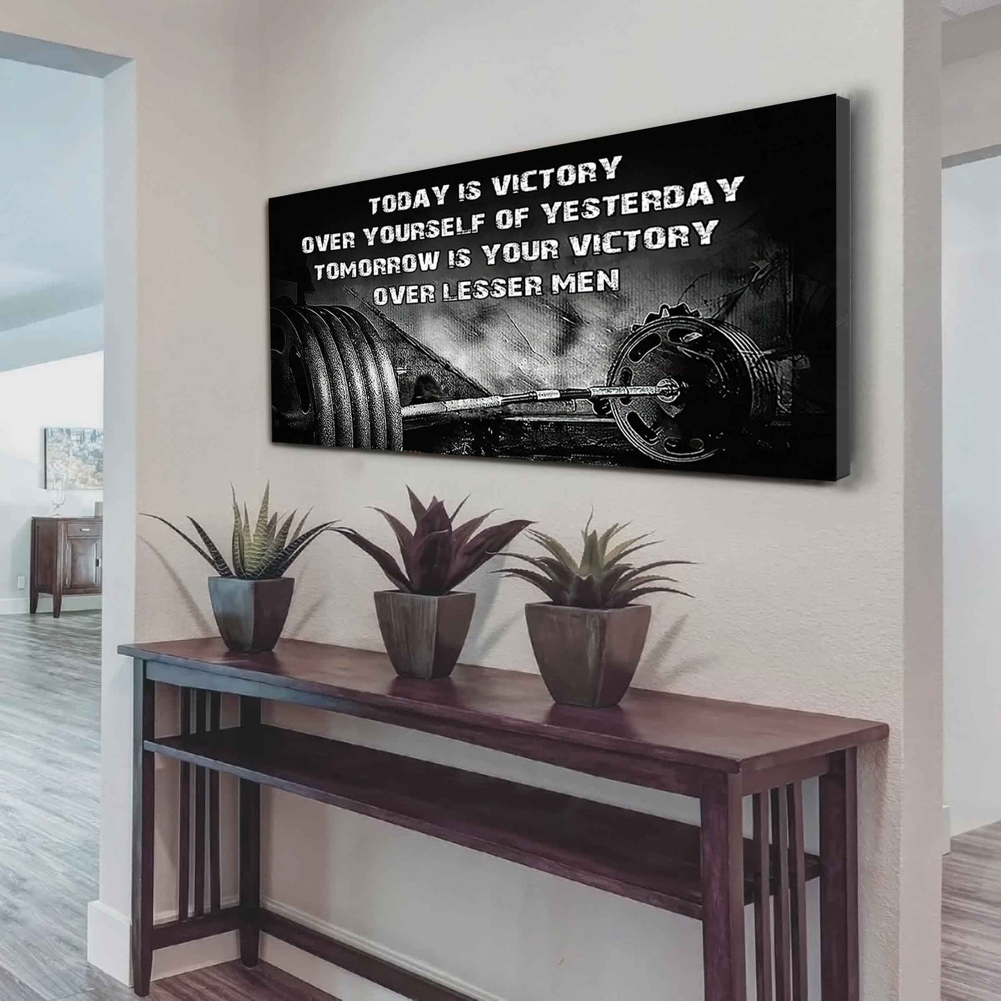 Tennis Poster Canvas - Today Is Victory Over Yourself Over Yourself Of Yesterday Tomorrow Is Your Victory Over Lesser Men
