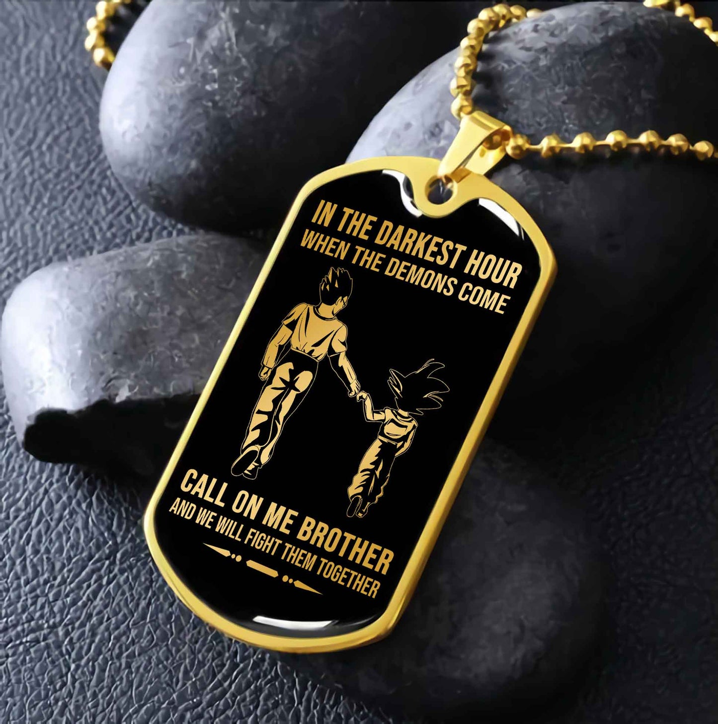 GH and GT Military Chain Silver Plated 18K Gold Plated Brother Forver Call On Me Brother And We Will Fight Them Together