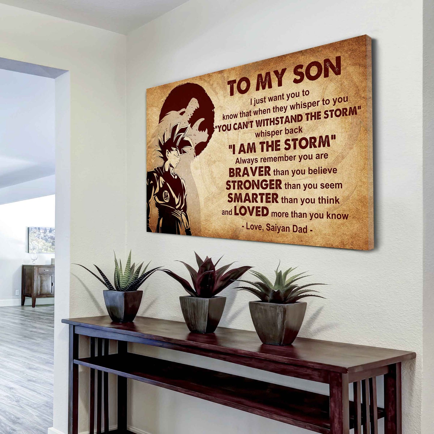 Samurai Poster Canvas Whisper Back I'm The Storm From Dad To Son Gift For Your Son