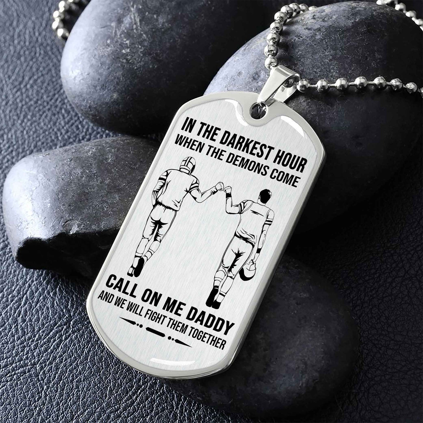 DRB Military Chain Silver Plated 18K Gold Plated Call On Me Daddy Gift For Your Dad