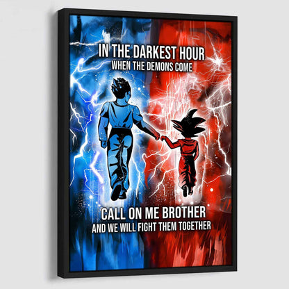 DRB Canvas Wall Art Call On Me Brother And We Will Fight Them Together Gift For Your Friend