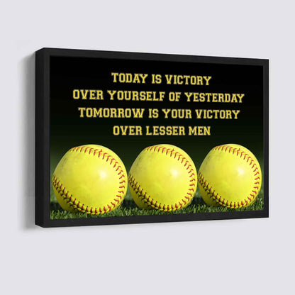 Basketball Poster Canvas Today Is Victory Over Your Self Best Gift With Motivation Quotes