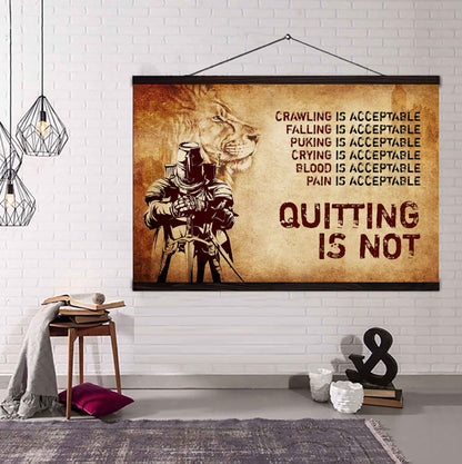 Samurai Poster Canvas Quiting Is Not Best Gifts Motivation Quotes