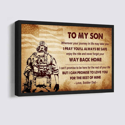 Samurai Poster Canvas Your Way Back Home From Dad To Son Gift For Your Son