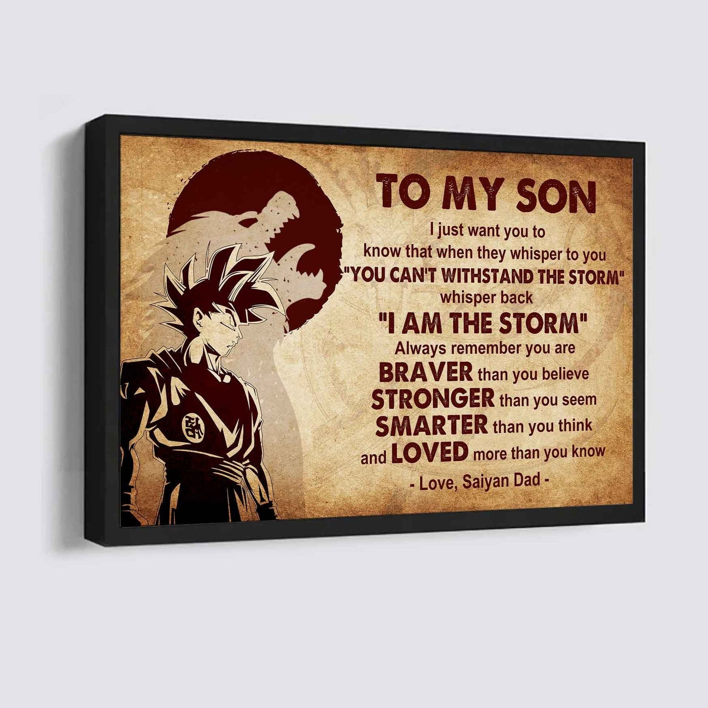 Samurai Poster Canvas Whisper Back I'm The Storm From Dad To Son Gift For Your Son