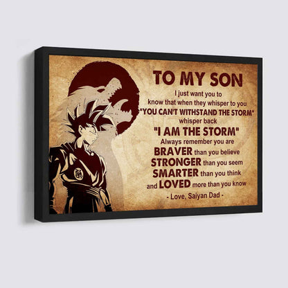 Samurai Poster Canvas Whisper Back I'm The Storm From Dad To Son Gift For Your Son