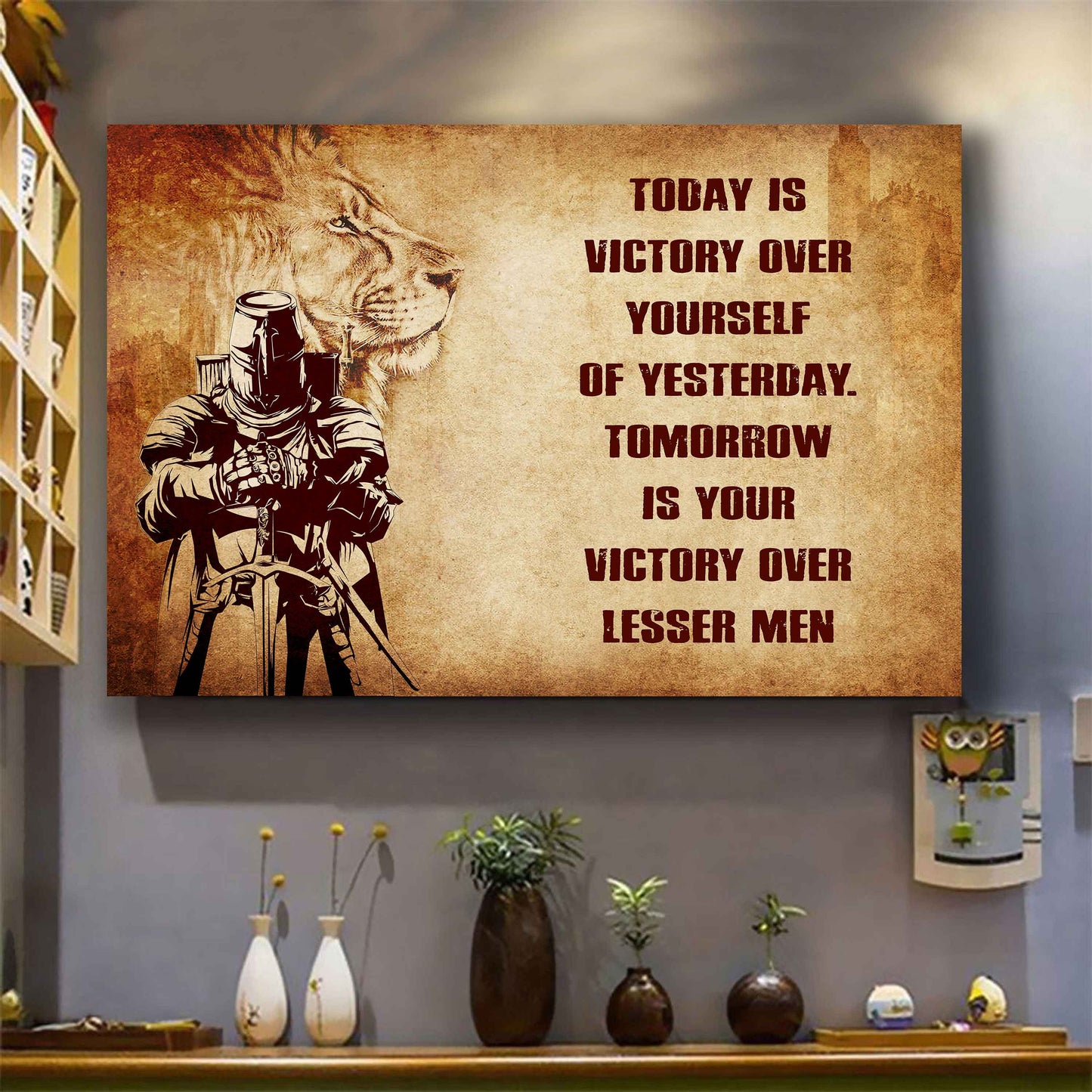 DRB Poster Canvas Today Is Victory Over Yourself Of Yesterday Best Gift With Motivation Quotes