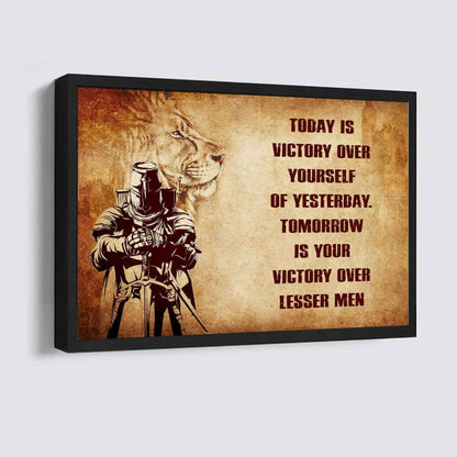 DRB Poster Canvas Today Is Victory Over Yourself Of Yesterday Best Gift With Motivation Quotes