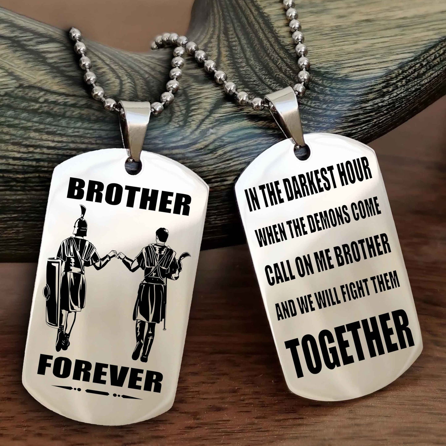 TWD Personalized Double Sided Dog Tag For My Brother - Call On Me Brother And We Will Fight Them Together Gift For Your Friend