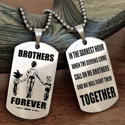 Viking 3 Brother Personalized Double Sided Dog Tag For My Brother - Call On Me Brother And We Will Fight Them Together Gift For Your Friend