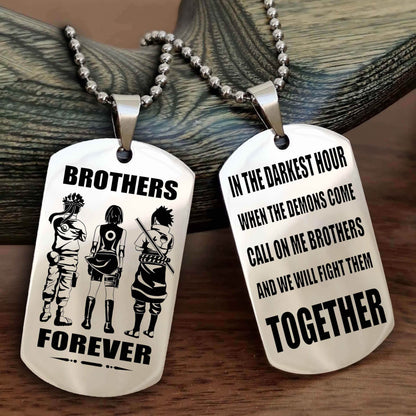 Soldier: Navy-Air Force Personalized Double Sided Dog Tag For My Brother - Call On Me Brother And We Will Fight Them Together Gift For Your Friend