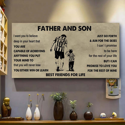 Sport-Family Father And Son Best Friends For Life - Ver 2 You Will Never Lose Poster Canvas Gift For Son From Father