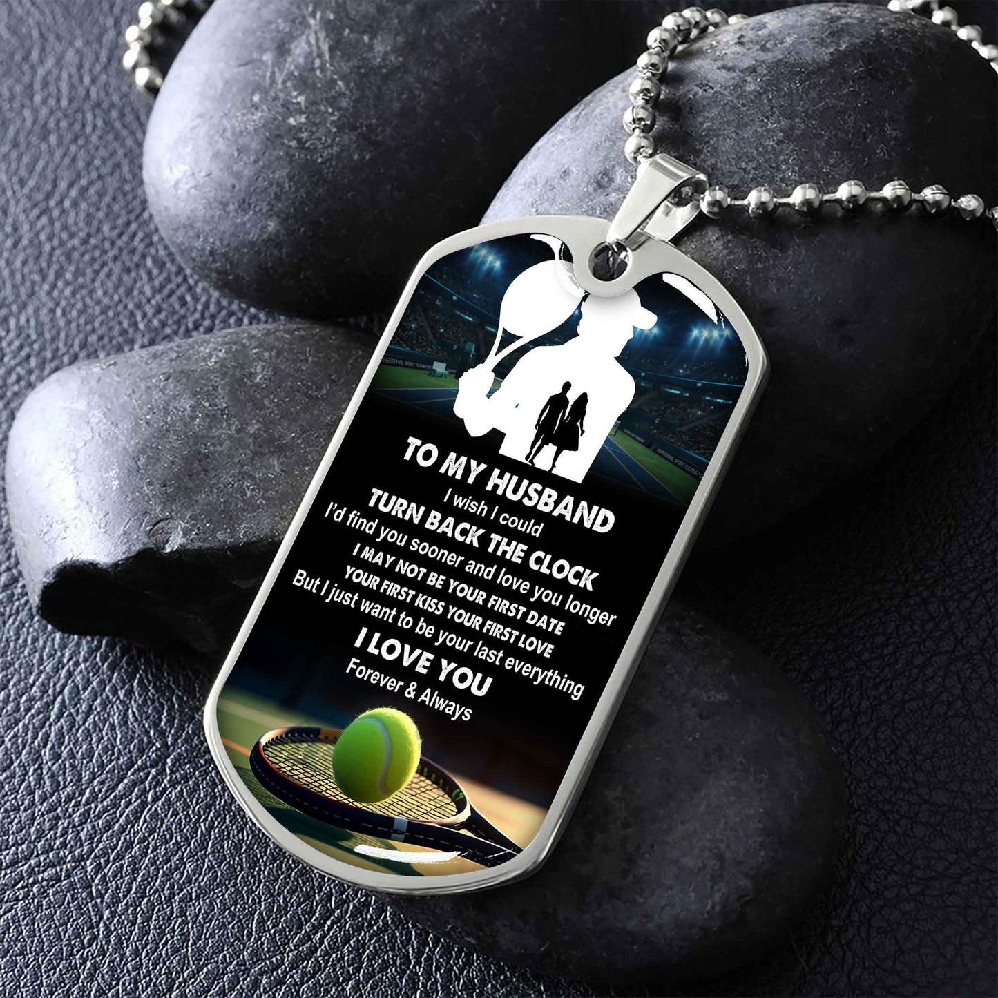 Sport Military Chain 18K Gold Plated Silver Plated To My Husband From Wife With Love Message