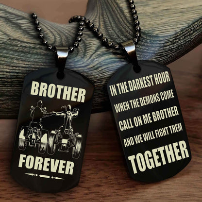 Soldier: Army-Navy Personalized Double Sided Dog Tag For My Brother - Call On Me Brother And We Will Fight Them Together Gift For Your Friend