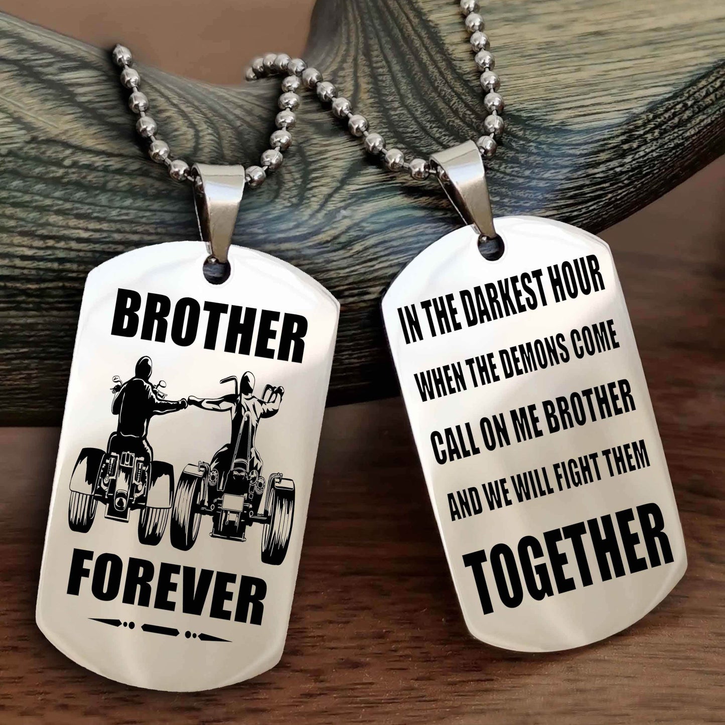 Cowboy Personalized Double Sided Dog Tag For My Brother - Call On Me Brother And We Will Fight Them Together Gift For Your Friend