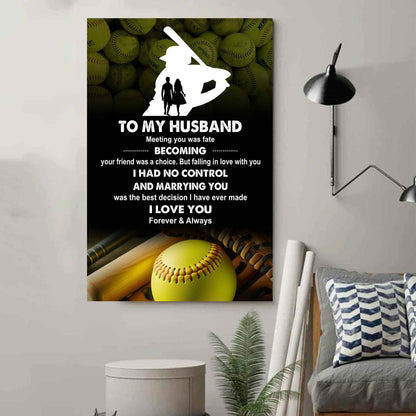 Sport Poster Canvas To My Husband Meeting You Was Fate Becoming Your Friend Gift For Your Husband
