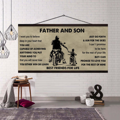Family Father And Daughter Best Friends For Life - Ver 2 You Will Never Lose Poster Canvas Gift For Daughter From Father-Photo Upload