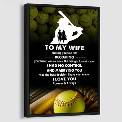 Sport Poster Canvas To My Wife Meeting You Was Fate Becoming Your Friend Gift For Your Wife