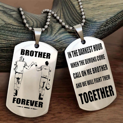 Viking 3 Brother Personalized Double Sided Dog Tag For My Brother - Call On Me Brother And We Will Fight Them Together Gift For Your Friend