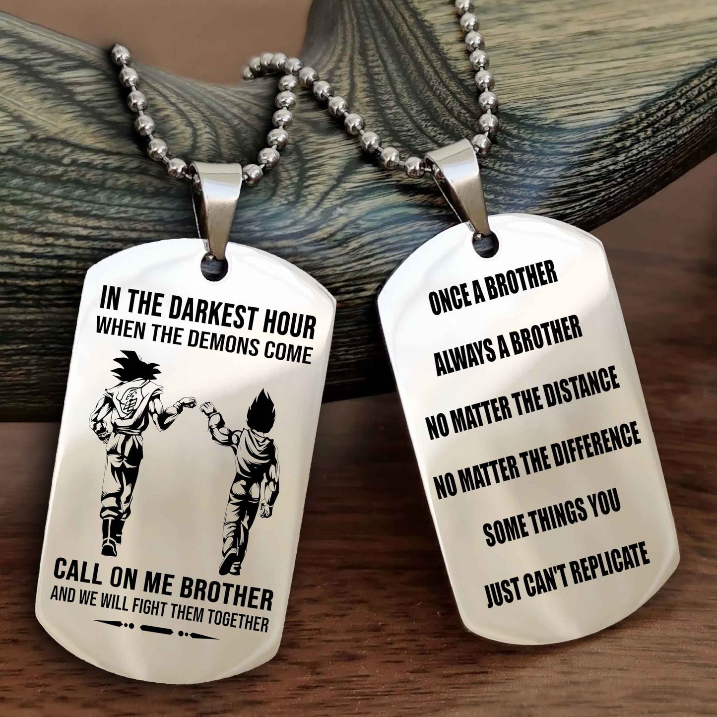 Knight Templar Customizable engraved dog tag double sided gift from brother Once A Brother Always A Brother