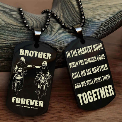 Viking 3 Brother Personalized Double Sided Dog Tag For My Brother - Call On Me Brother And We Will Fight Them Together Gift For Your Friend