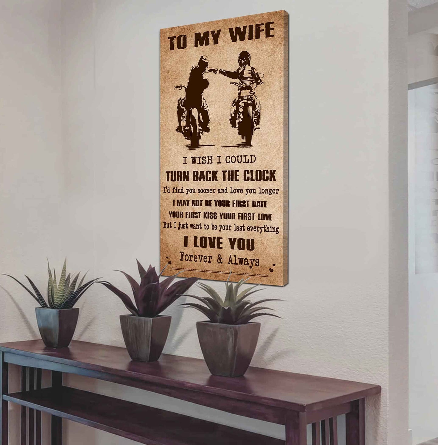 Samurai Poster Canvas To My Wife I Wish I Could Turn Back The Clock - I Love You Forever And Always Gift For Your Wife
