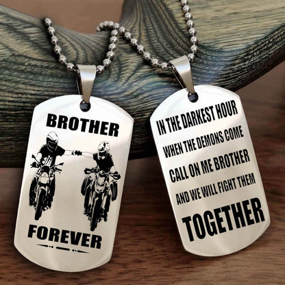 Soldier: Army-Navy Personalized Double Sided Dog Tag For My Brother - Call On Me Brother And We Will Fight Them Together Gift For Your Friend