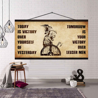 Personalized Samurai Poster Canvas - Today Is Victory Over Yourself Of Yesterday Tomorrow Is Your Victory Over Lesser Men