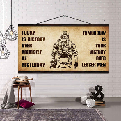 Personalized Samurai Poster Canvas - Today Is Victory Over Yourself Of Yesterday Tomorrow Is Your Victory Over Lesser Men
