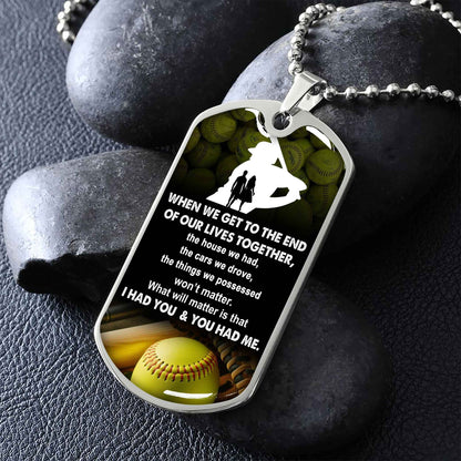 Sport Military Chain 18K Gold Plated Silver Plated To My Husband From Wife With Love Message