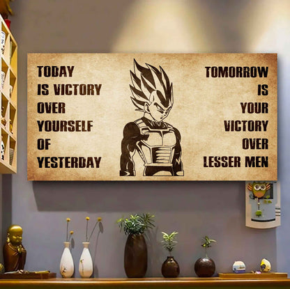 Personalized Samurai Poster Canvas - Today Is Victory Over Yourself Of Yesterday Tomorrow Is Your Victory Over Lesser Men