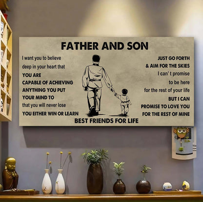 Sport-Family Father And Son Best Friends For Life - Ver 2 You Will Never Lose Poster Canvas Gift For Son From Father