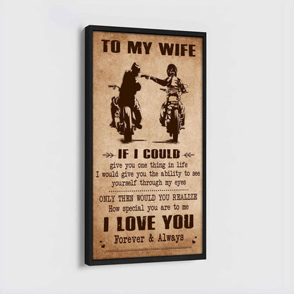 Family Poster Canvas To My Wife If I Could Give You One Thing In Life - How Special You Are To Me Gift For Your Wife