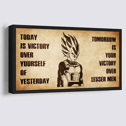Personalized Samurai Poster Canvas - Today Is Victory Over Yourself Of Yesterday Tomorrow Is Your Victory Over Lesser Men