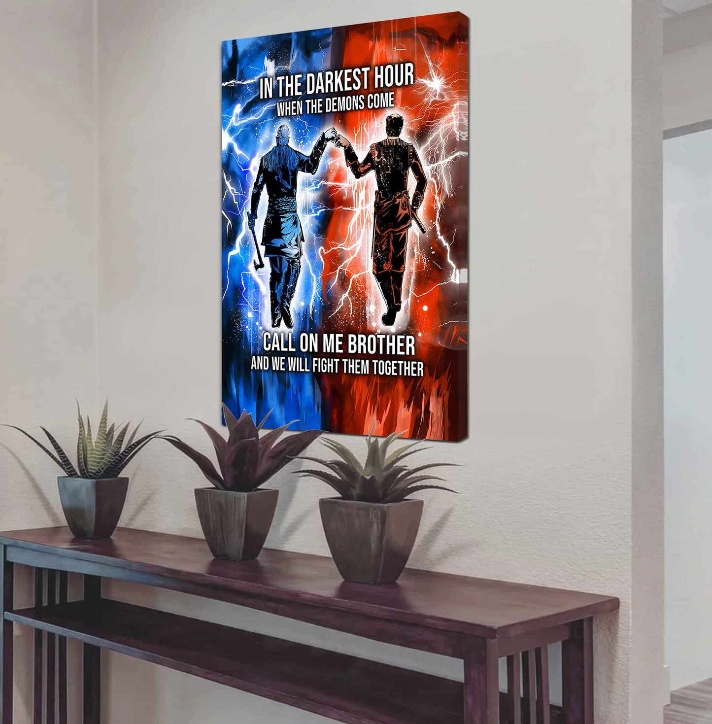 DRB Canvas Wall Art Call On Me Brother And We Will Fight Them Together Gift For Your Friend