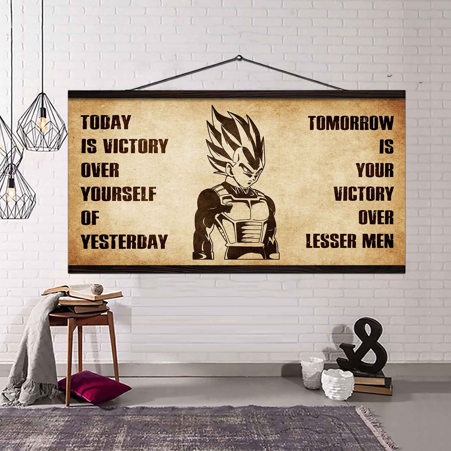 Personalized Samurai Poster Canvas - Today Is Victory Over Yourself Of Yesterday Tomorrow Is Your Victory Over Lesser Men