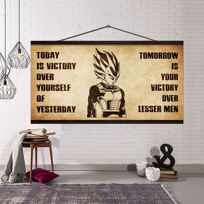 Personalized Samurai Poster Canvas - Today Is Victory Over Yourself Of Yesterday Tomorrow Is Your Victory Over Lesser Men