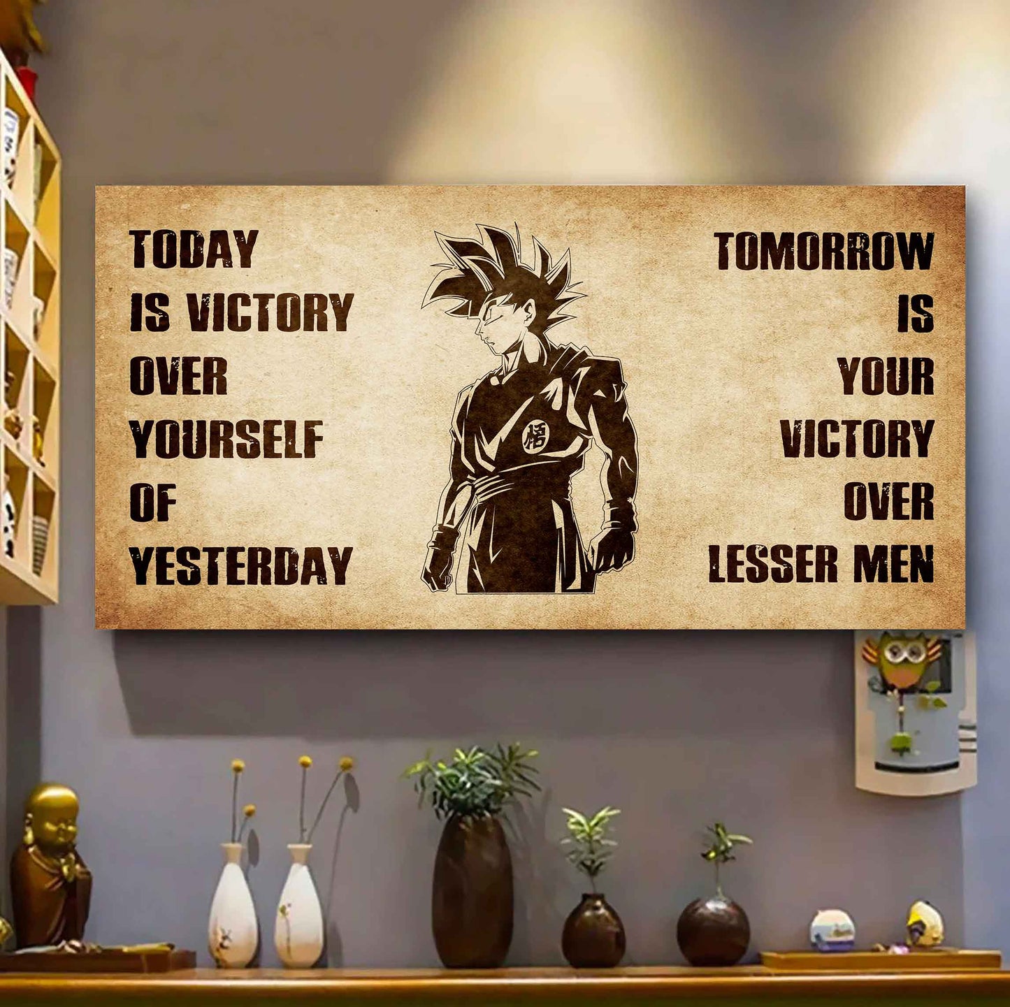 Personalized Samurai Poster Canvas - Today Is Victory Over Yourself Of Yesterday Tomorrow Is Your Victory Over Lesser Men
