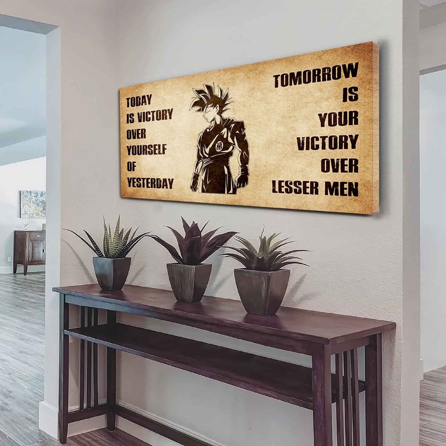 Personalized DRB Poster Canvas - Today Is Victory Over Yourself Of Yesterday Tomorrow Is Your Victory Over Lesser Men