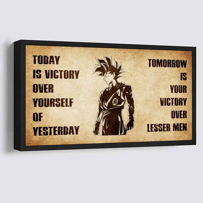 Personalized Samurai Poster Canvas - Today Is Victory Over Yourself Of Yesterday Tomorrow Is Your Victory Over Lesser Men