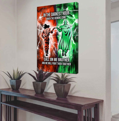 DRB Canvas Wall Art Call On Me Brother And We Will Fight Them Together Gift For Your Friend